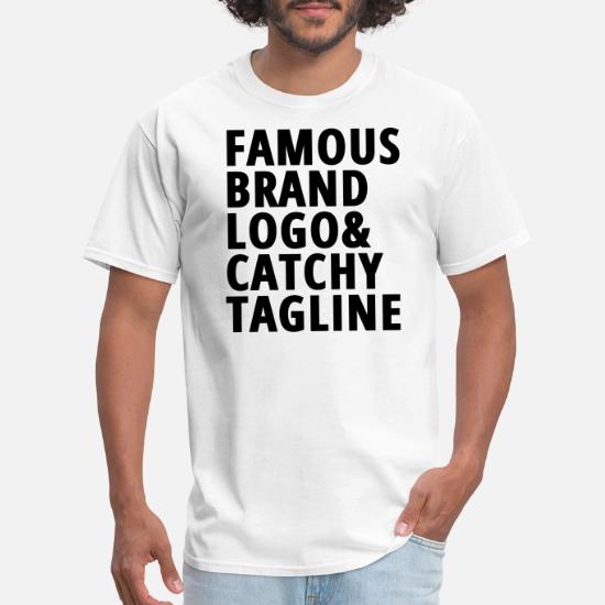 FAMOUS BRAND LOGO \u0026 CATCHY TAGLINE' Men 